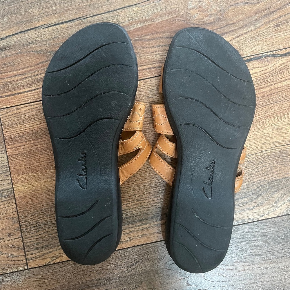 Clarks Leisa Cacti Slide Sandal- Tan-Women's 8.5 Adjustable - Picture 3 of 8